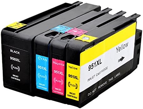 Aomya 4 Pack 950XL Compatible Ink Cartridge High Yield Work for HP officejet 8610 8600 8620 8100 8630 8625 8615 276dw 251dw Printer(Black, Cyan, Magenta, Yellow)