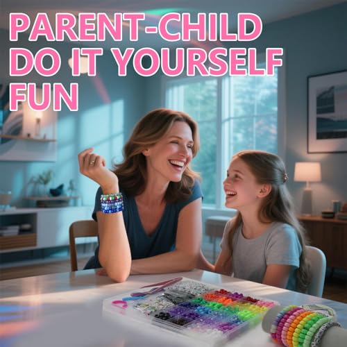 LIS HEGENSA Pony Bulk Plastic Kandi Beads for Necklace Jewelry, Bracelets Making, Hair Braiding, Crafts Braids Kits for Girls, 24 Color,1000 Pieces