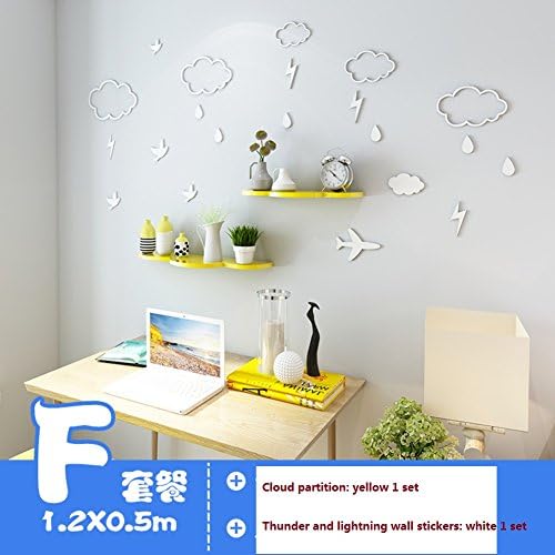 Child's room cloud divider floating shelf, Living room Wall-mounted shelf Wall-mounted Retractable toy square shelf -J