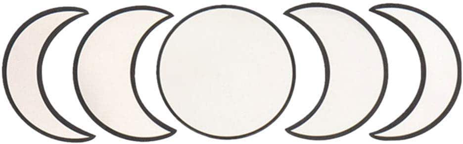 Famyfamy 5Pcs Madera Decorativo Espejo, Nórdico Estilo Fase Lunar