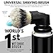 Legacy Shave Evolution Brush - World’s 1st Shave Can Brush Detachable works with all Razors even Straight, Double Edge Attach to Most Shaving Cream or Gel Cans - Unique Gift for Men (Black 2 Pack)