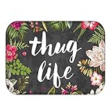 Alamana Thug Life Doormat Floor Mat Rug Indoor/Outdoor/Front Door Mats Non Slip
