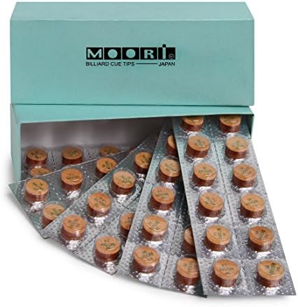MOORI IV Laminated Pool Billiard CUE TIP - 1 pc - MEDIUM - 13 or 14 mm - GENUINE