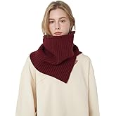 Molodo Neck Warmer Women Chunky Knitted Cowl Neck Winter Warm Cozy Soft Solid Fashion Versatile Scarf