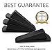 Door Stop, Ezire Premium Door Stopper Wedge Rubber With Finger Pinch Guard- Multi Surface, Non Scratching Slip Resistant Design- Gaps up to 1.2 Inches (Black 4+1Pack)