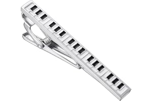 RunootPR Music Tie Clips for Men Drum Guitar Piano Tie Bar Clip Fashion Wedding Business Party Tie Pin Unique Jewelry