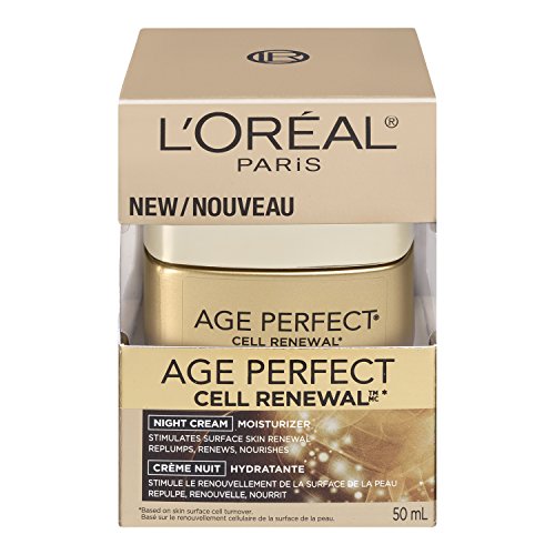 L'Oréal Paris Age Perfect Cell Renewal Night Cream with LHA. Skin feels firmer, younger. 1.7 fl oz