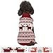 Blueberry Pet Vintage Festive Red Ugly Christmas Reindeer Holiday Festive Dog Sweater, Back Length 10
