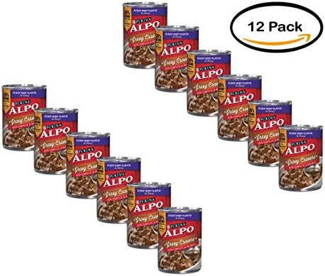 PACK OF 12 - Purina ALPO Gravy Cravers Roast Beef Flavor in Gravy Dog Food 13.2 oz. Can