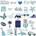 AKEROCK 50 Packs VSCO Stickers for HydroFlask, Trendy Sticker Pack for Hydro Cameras Phone Luggage Graffiti Decal (a-Blue)