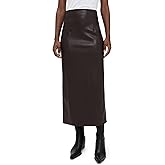 Enza Costa Women's Faux Leather Hi-Waist Curve Skirt