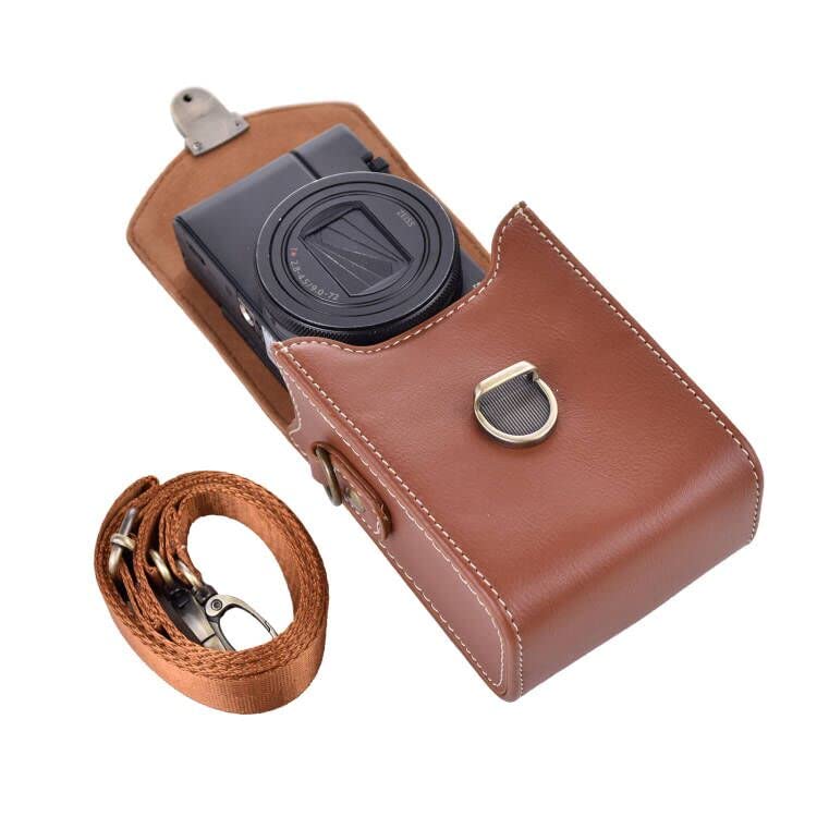 Photo 1 of Rieibi Camera Case for Sony RX100 & HX Series - Retro Leather Case for Ricoh GR IIIx/Ricoh GR III II/Canon G7X II/G7X III / SX720/SX730/SX740 / G9X/G9X II/for Panasonic Lumix DC-ZS99- Brown