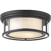 Z-Lite 3 Light Flush Mount 426F16-MB, Black