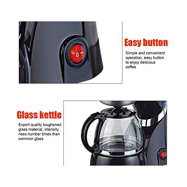 HAYN Filterkaffeemaschine Americano Tropfkaffeemaschine Maschine Elektrische Schwarze Sanduhr Machen Cafe Tee 600 ML… – Bild 8