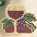 Wine Glass Beaded Counted Cross Stitch Ornament Kit Mill Hill 2007 Spring Bouquet MH18-7102