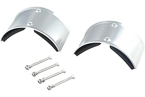 Aluminum Alloy Drywall Stilt Replacement Part - Curved Plate for Drywall Construction, 2 Pack, Silver, 15 cm x 8.4 cm (5.9 in