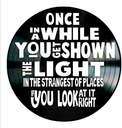 Scarlet Begonias Shown the Light Song Lyric Art inspired by Grateful Dead Vinyl Record Wall Decor