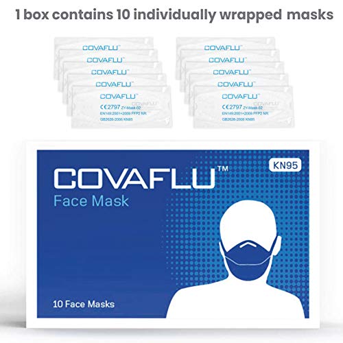 Covaflu KN95 Face Mask Pack of 10 Cup Shaped KN95 Face Masks