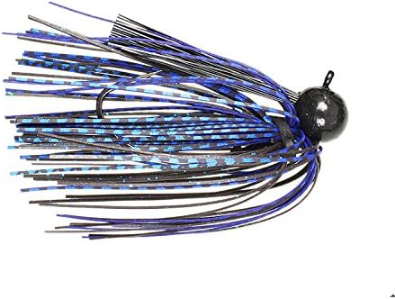 Pepper Custom Baits Pro Series Football Jig, 3/4-Ounce, Black/Blue