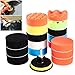 WINOMO 19Pcs Polishing Pads Sponge Buff Pads Set Kit with M10 Drill Adapter for Car Polisher