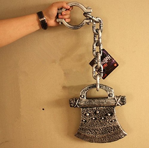 Halloween Easter Day Festival Party Show Celebration Prop Bar Decoration Cos Cosplay Masquerade Anime Toys Plastic Simulation Ax Hook Chains Zombie Skull Weapons