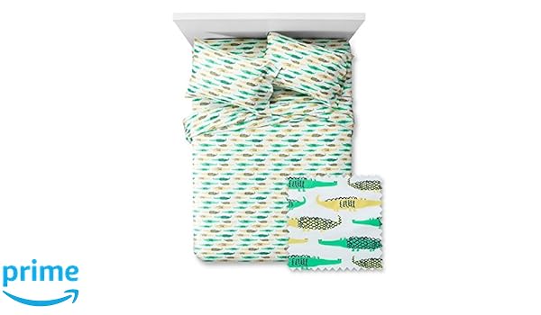 Amazon Com Pillowfort Crocodile Crossing 3pcs Comforter Set Full
