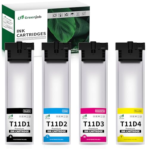 Greenjob T11D1-T11D4 Ink Cartridge for Epson T11D T11D1 T11D2 T11D3 T11D4 for Epson Workforce Pro WF-C5390DW WF-C5890DWF WF-C5390DN WF-C5390DW BAM WF-C5390DW BAM (4 Pack)