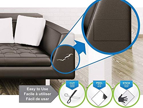 Gourd Leather Self-Adhesive Repair Patch - 6 Ã— 24inch (Black)