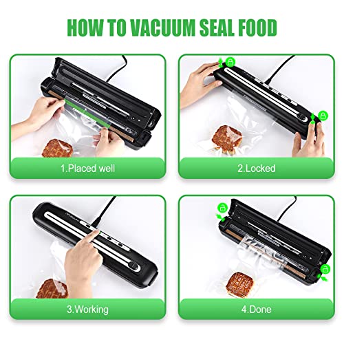 Moldiy Food Saver Vacuum Sealer, Super Compact Food Vacuum Machine with