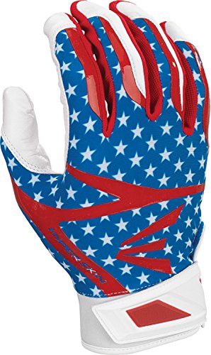 Easton Z7 Hyperskin Batting Pair Gloves, Stars/Stripes, Large