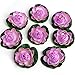 BEST FLOATING FLOWERS SET of 8 for Weddings - Pools - Holidays - Aquarium - Wedding Decorations - Hot Tubs - Small 4.5 Inches Each (Lavendar)