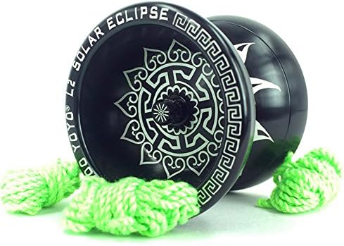 BEBOO YOYO Unresponsive Professional YoYo, Bearing Black Alloy Aluminum Pattern Extra 3Strings + 1Golve L2