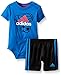 adidas Baby Boys' Body Shirt and Short Set, Shock Blue, 24 Months