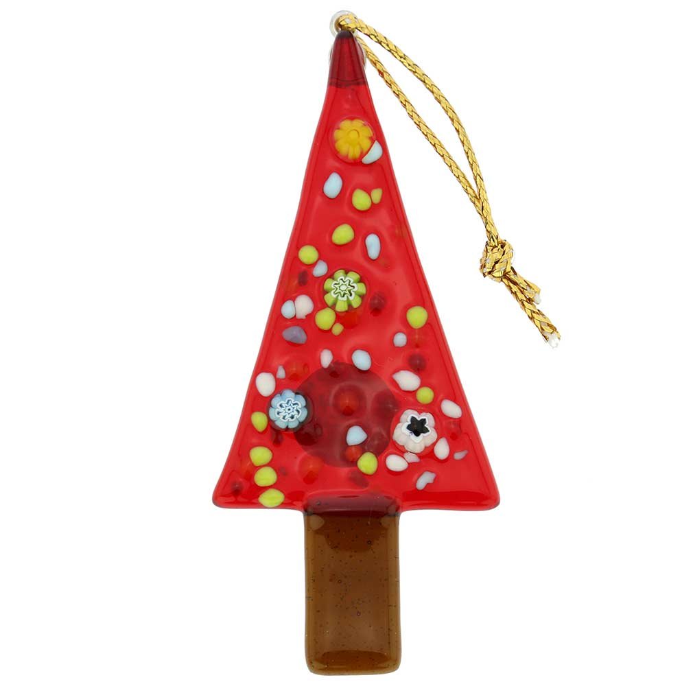 Glass Of Venice Murano Glass Christmas Tree Ornament - Red