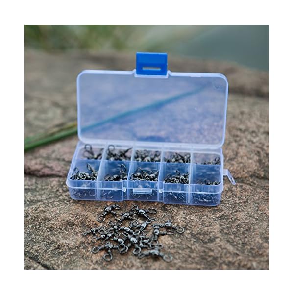 HYAENA-3-Way-Barrel-Fishing-Swivels-Set-Free-Fishing-Tackle-5-Sizes160-Pcs