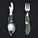 HIKENTURE (TM 4-in-1 Camping Utensil Stainless Steel Fork Knife Spoon Bottle Opener Set with Storage Case