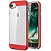 iPhone 7 Case, HeeBin Brushed 2 in 1 Anti-Scratch Anti - fingerprint Shockproof Electroplate Frame, Clear Soft Flexible TPU Excellent Grip Case for iPhone 7, Red