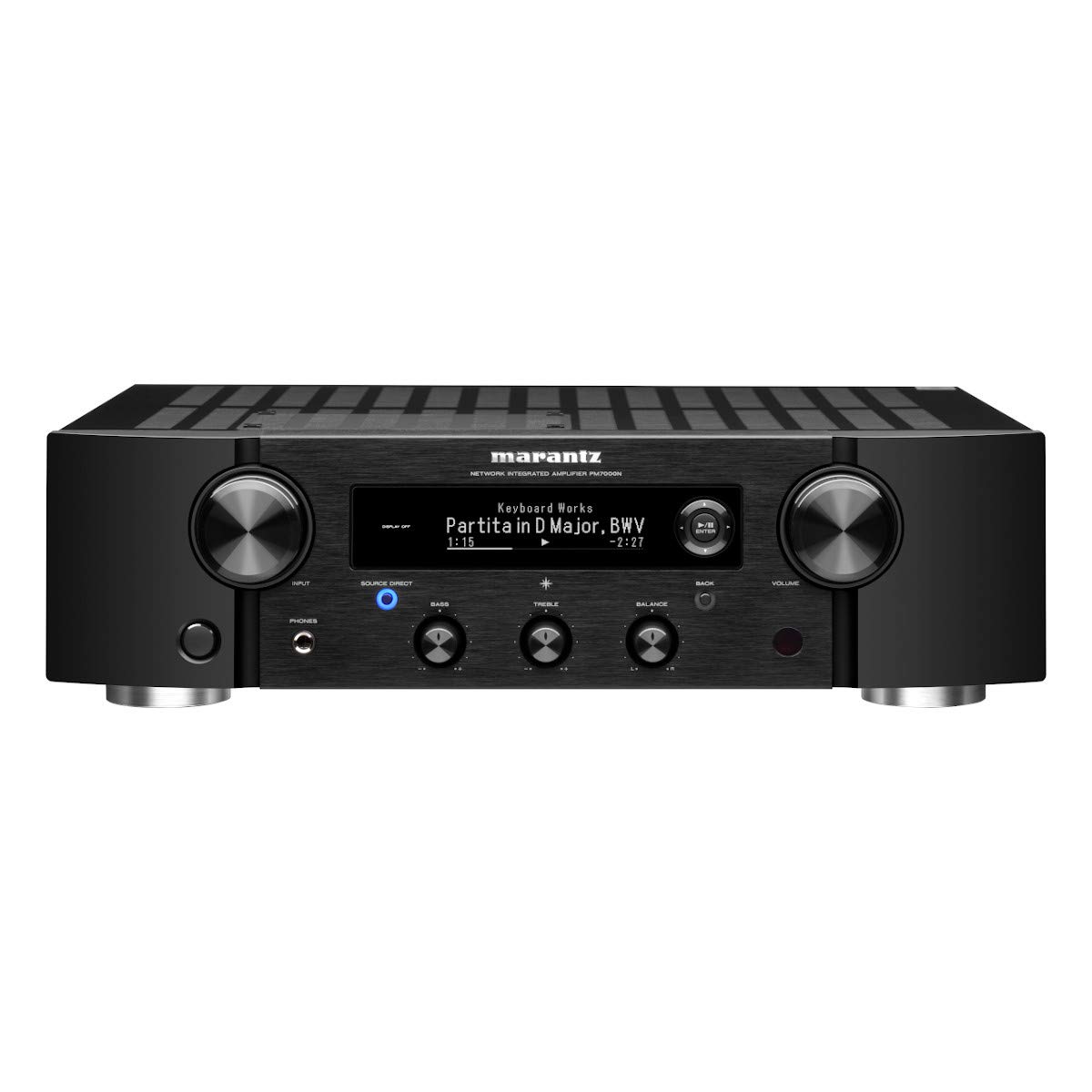 Amplificador estéreo Hi-Fi integrado Marantz PM7000N HEOS integrado Admite fuentes digitales y analógicas Compatible con entrada Phono de Amazon Alexa