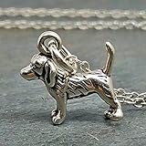 Tiny Beagle Necklace - 925 Sterling Silver