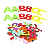 RERIVER 3.2-Inch Felt Alphabet Letters(4 Sets) 104Pcs A to Z Assorted Colors Fabric ABCs for DIY Craft Kids'Toys Christmas Birthday Party Decoration