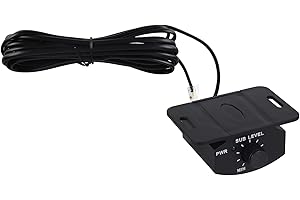 4-Pin Universal Bass Control Knob, Durable Subwoofer Volume Control Knob with 3.5m/11.48ft Extension Cable for Car Amplifier 