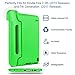 CAM-ULATA Compatible with Amazon Fire 7 2017 2015 Case Kids 7inch Shockproof Kid Proof with Stand Kindle 5th 7th Cover Green for Boys Girls Teens