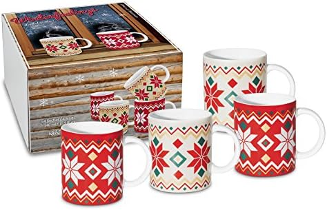 Winter Feelings Holiday Coffee Mug (Set of 4)