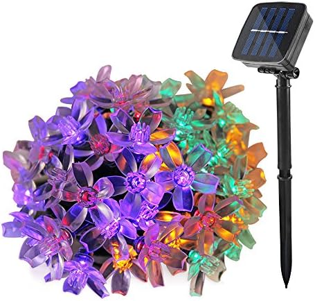 Goodland's Solar Powered String Lights,50 LEDs Flower Lights for Home,gardens, patio, lawn, porch, gate, yard, etc(Flower︱Multi-color)