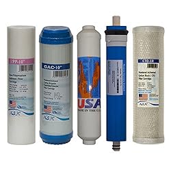 See Universal 5 stage Reverse Osmosis Replacement Filter set with 75 GPD membrane, USA Details