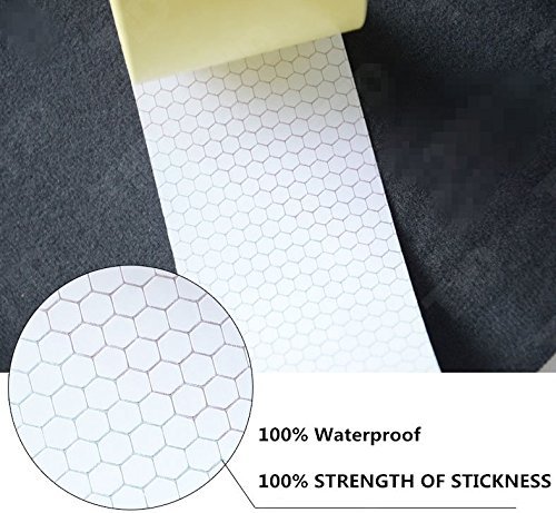 Red White Honeycombo reflective tape 2"X25'-Waterproof self-adhesive trailer reflector tape-reflective tape for trucks,trailers,car,Warning Caution Conspicuity Tape Cinta reflectante (Renewed)