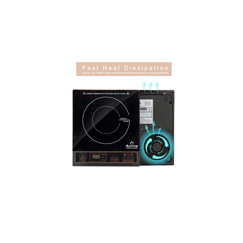 Duxtop 1800W Portable Induction Cooktop Countertop Burner, Gold The