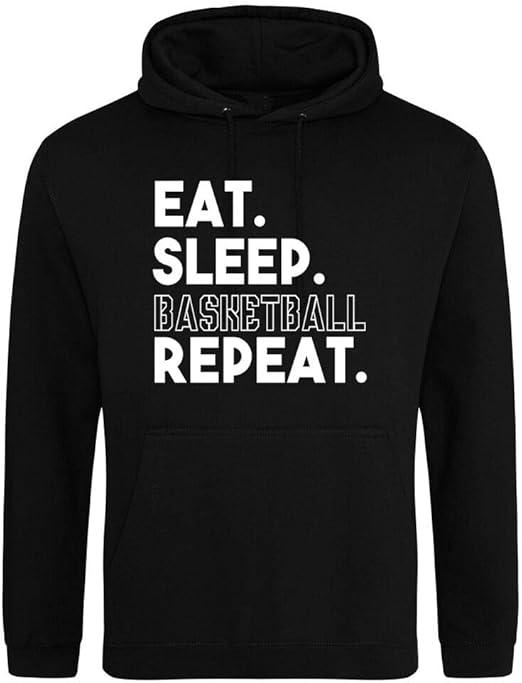 Eat. Sleep. Basketball Repeat Men's Pullover Hoodie Sweatshirt: Amazon.co.uk: Clothing