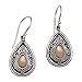 NOVICA Artisan Handmade 18k Gold Accent Dangle Earrings .925 Sterling Silver Indonesia Balinese Traditional 'Dewdrop Leaves'
