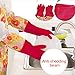Mackertop Winter Water Stop Fleece Warmer Floral Flower Latex Rubber Gloves Dishwashing Gloves Kitchen Gloves 1 Pair